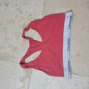 Calvin Klein red large sports bra